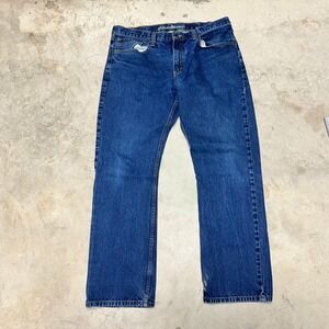Eddie Bauer Men's Straight Fit Blue Denim‎ Jeans Size 38x32